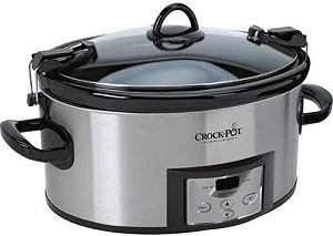 Crock-Pot SCCPVL610-S-A-6-Quart Programmable Cook & Carry Oval Slow Cooker