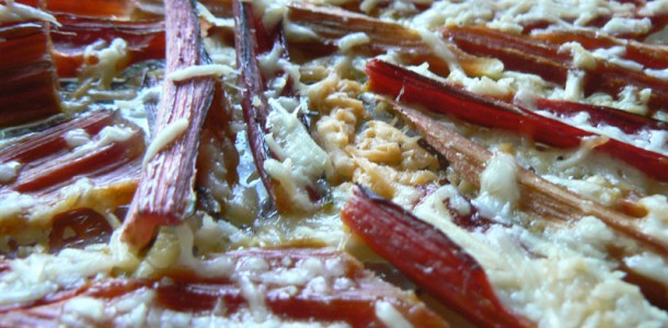Parmesan Baked Swiss Chard Stems 